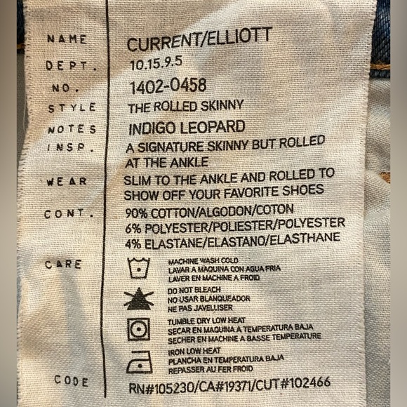 👖Current/Elliot | animal print jeans | 24 | EUC - Picture 5 of 5